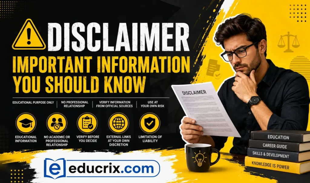 Disclaimer of educrix.com