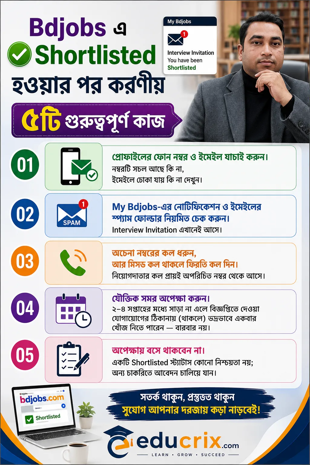 Shortlisted হওয়ার পর এখন আপনার করণীয়