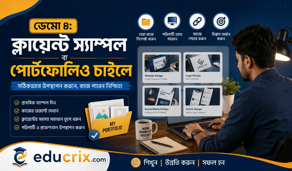 ডেমো ৪ ক্লায়েন্ট স্যাম্পল বা পোর্টফোলিও চাইলে